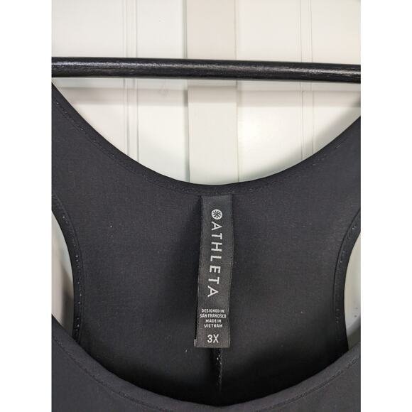 Athleta Dress Presidio Maxi Dress 3X Black Travel Racerback High-Low Packable - Picture 2 of 7